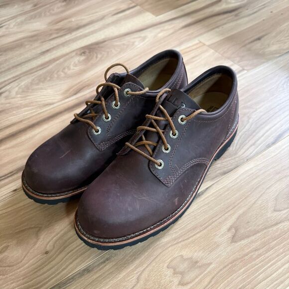 L.L.Bean Men\'s Bucksport Leather Vibram Shoes Plain Toe Size 9W EUC main image 7